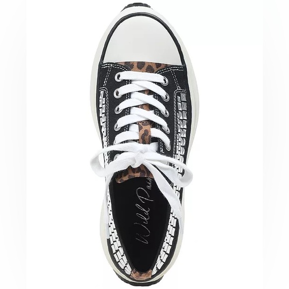 New Wild Pair Highfive Lace-Up Low-Top Sneakers - Size 8 - Picture 2 of 9